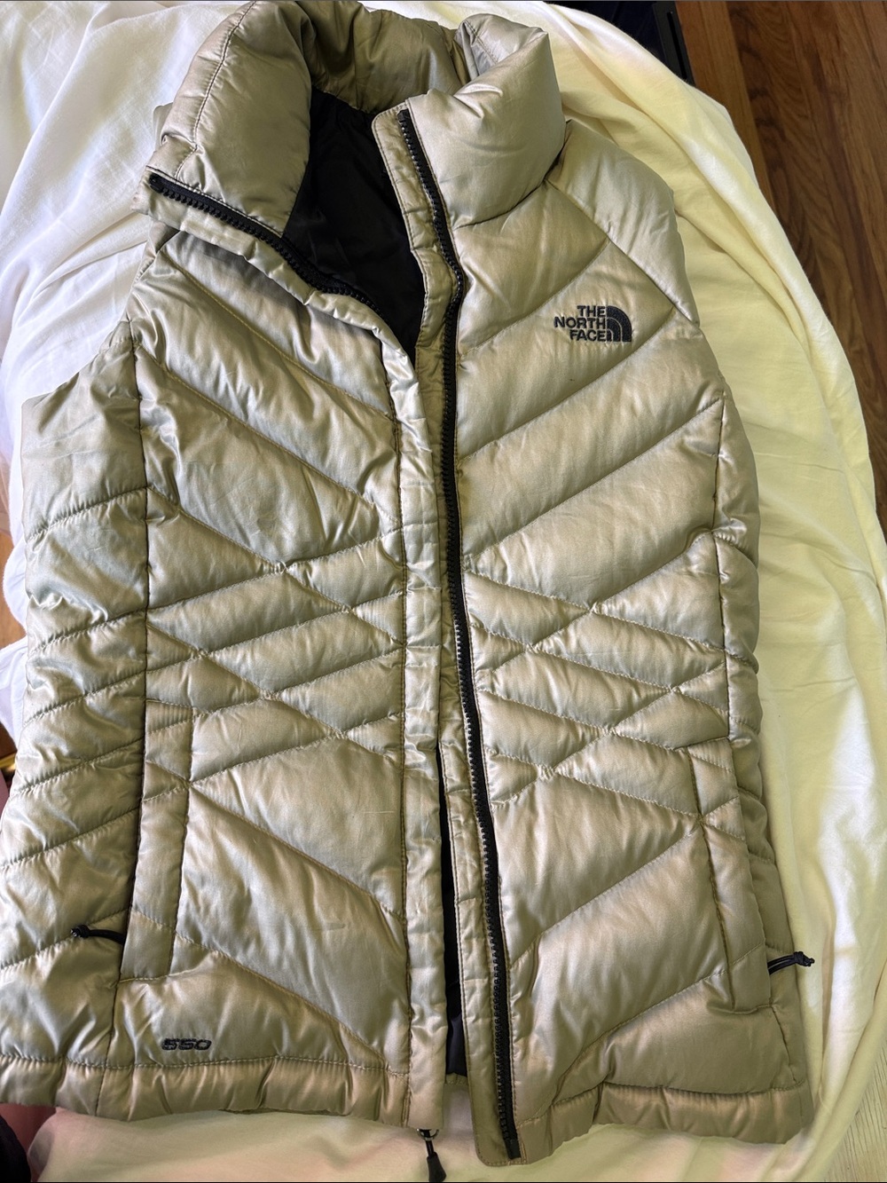 The North Face Women's gold Metallic Quilted Puffer Vest